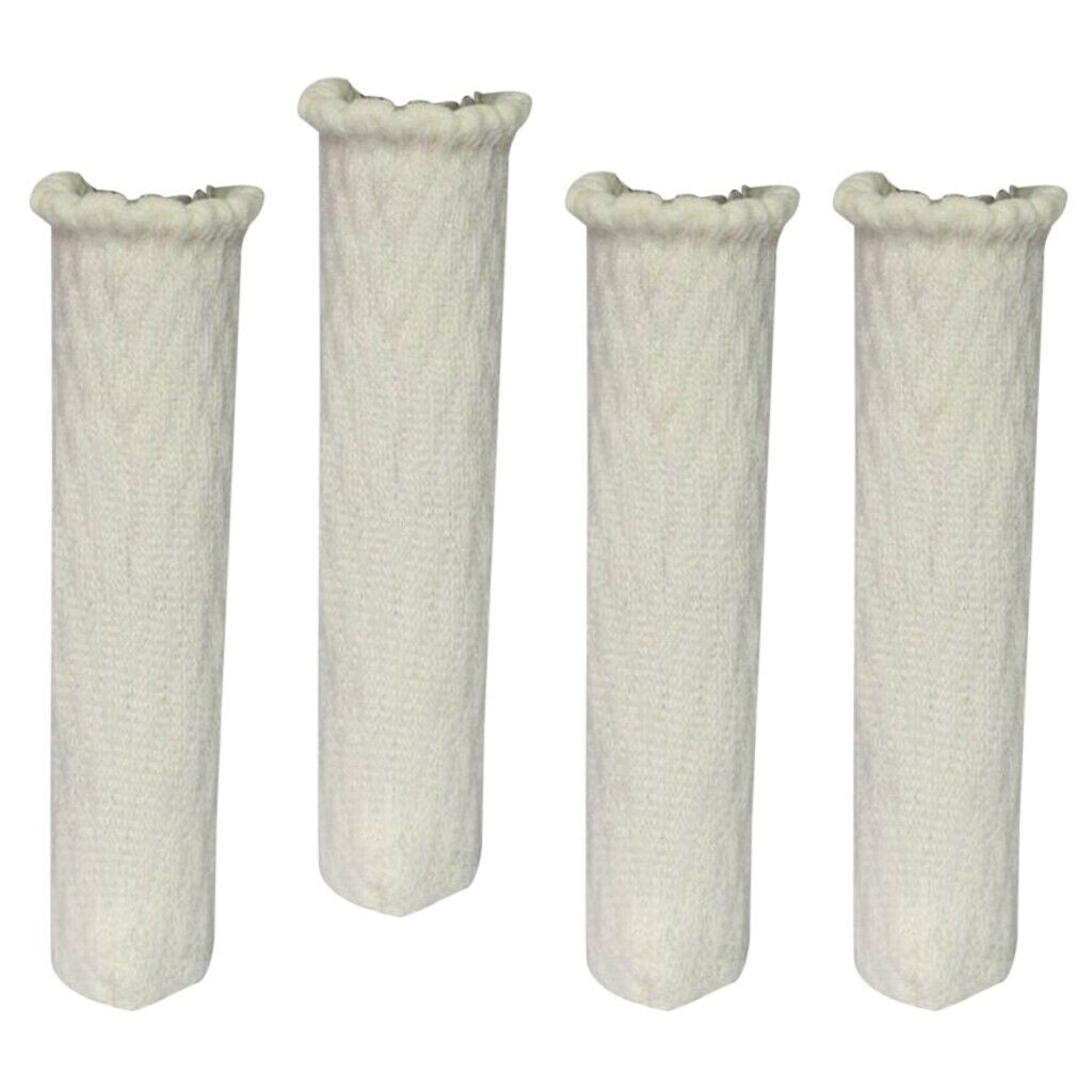 Furniture Feet Caps Covers/Knitted Chair Leg Socks  3x11cm  White