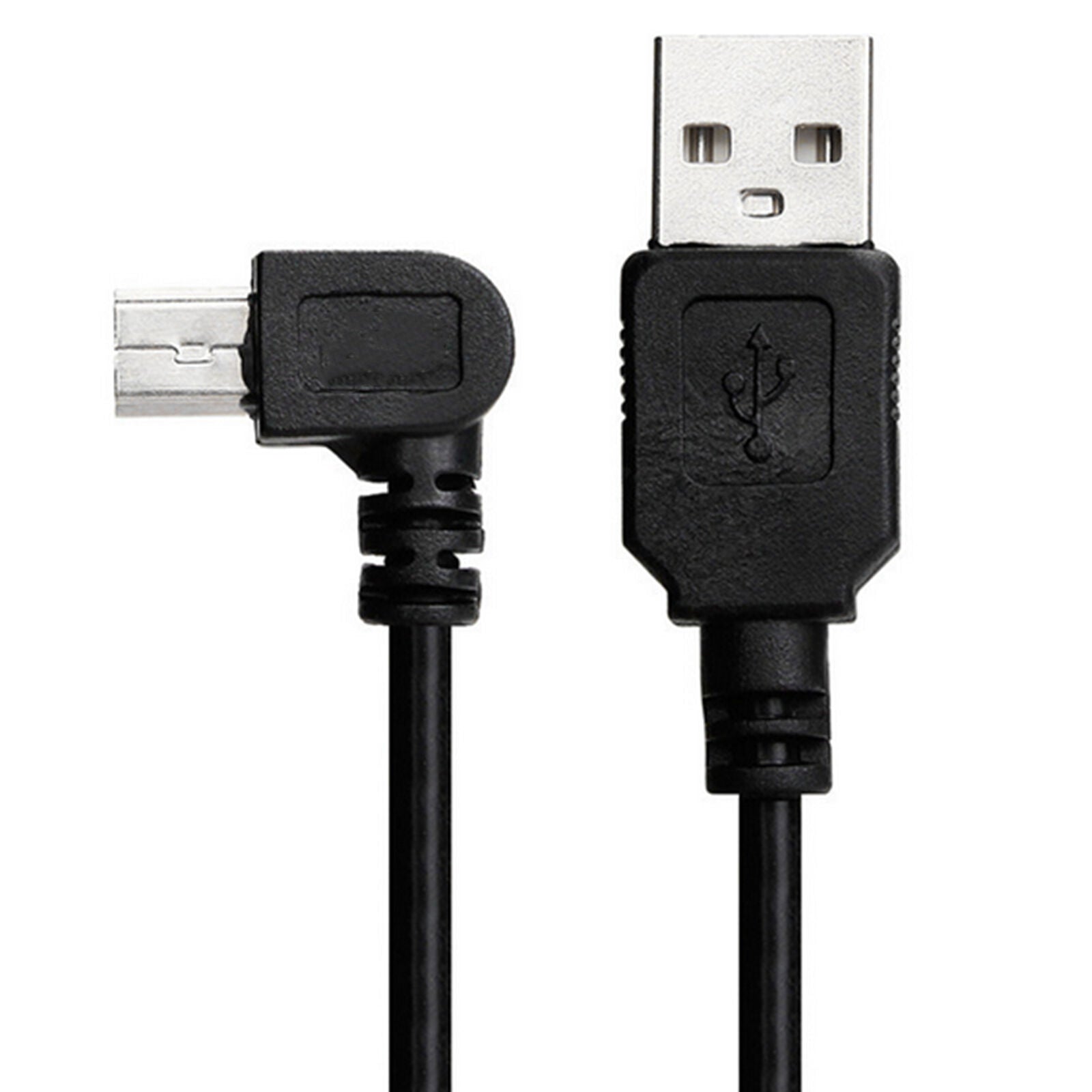 1PC 3.5m USB 2.0A male to USB Mini 5pin Left Angled Male Plug data Cable Cord US