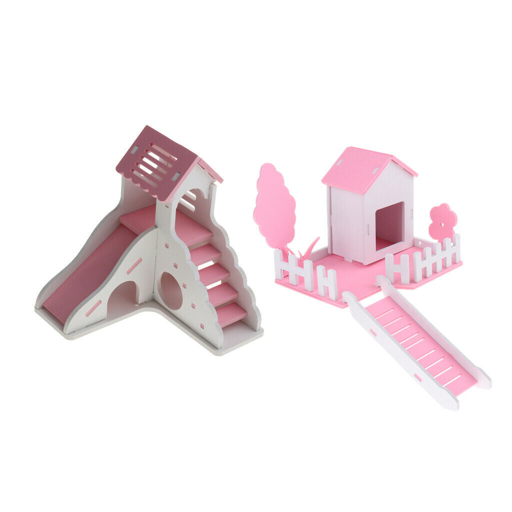 2 Pcs Hamster House Nest Small Animal Hideout, Pet Mini Hut,Hamster Cages