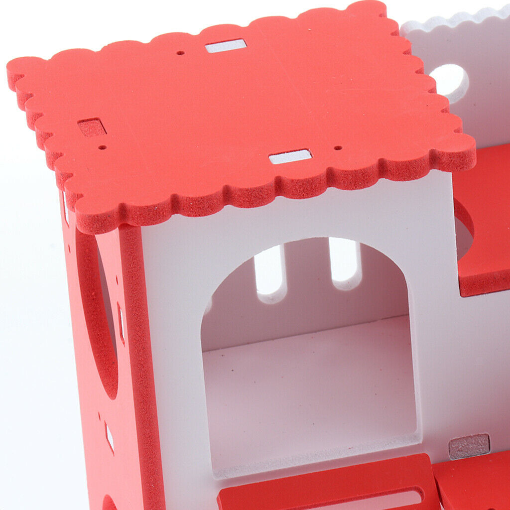 2 x Hamster Playground Dwarf Hamster House Durable Odorless Deluxe Toys, Living