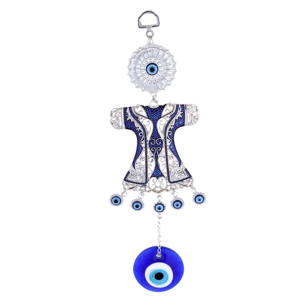 Blue Evil Eye Amulet With Clothing Lucky Home Decoration Hanging Pendants