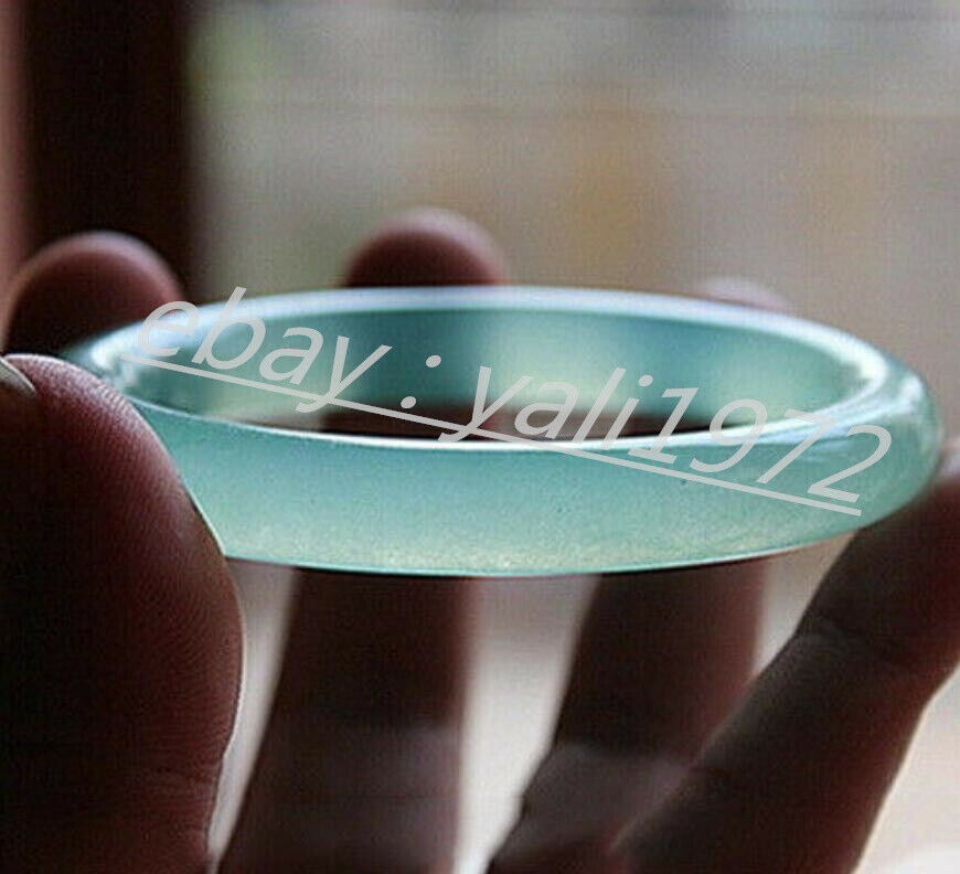 Certified 5A Grade Natural Green Jade Round Bangle Bracelet 60~62mm