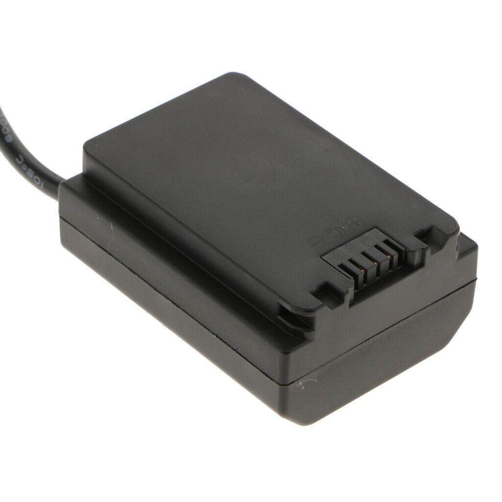 Spring Coiled Cord D-Tap FZ100 Dummy Battery DC Coupler Power Cable Adapter for
