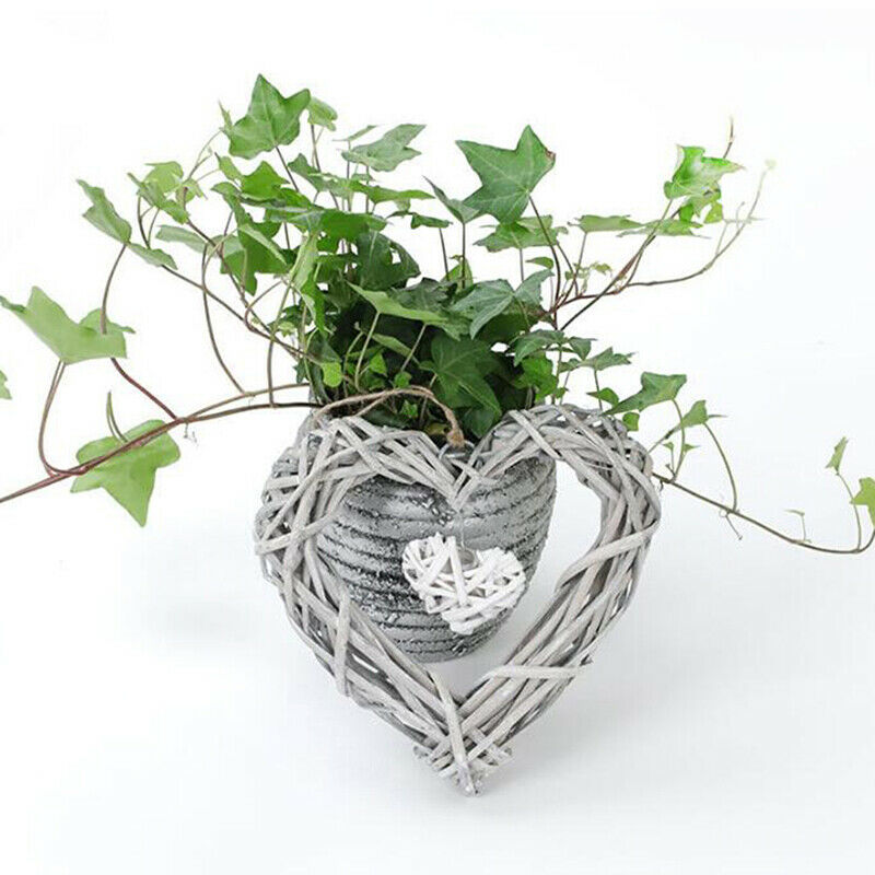 Hanging Hearts Artificial Wreaths DIY Heart Wicker for Wedding Birthday P.l8