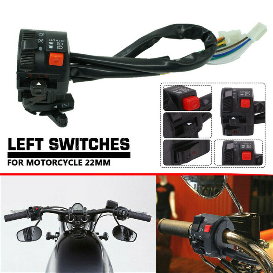 12V 7/8" Motorcycle ATV Handlebar Switch ON-Off Kill Start Headlight High / Low
