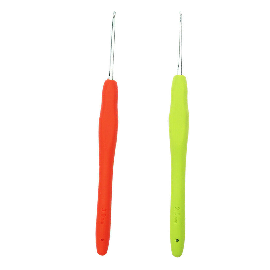 2 Pieces Knitting Needles Crochet for Handmade Sweater Hats Scarf 2.0mm 3.0mm
