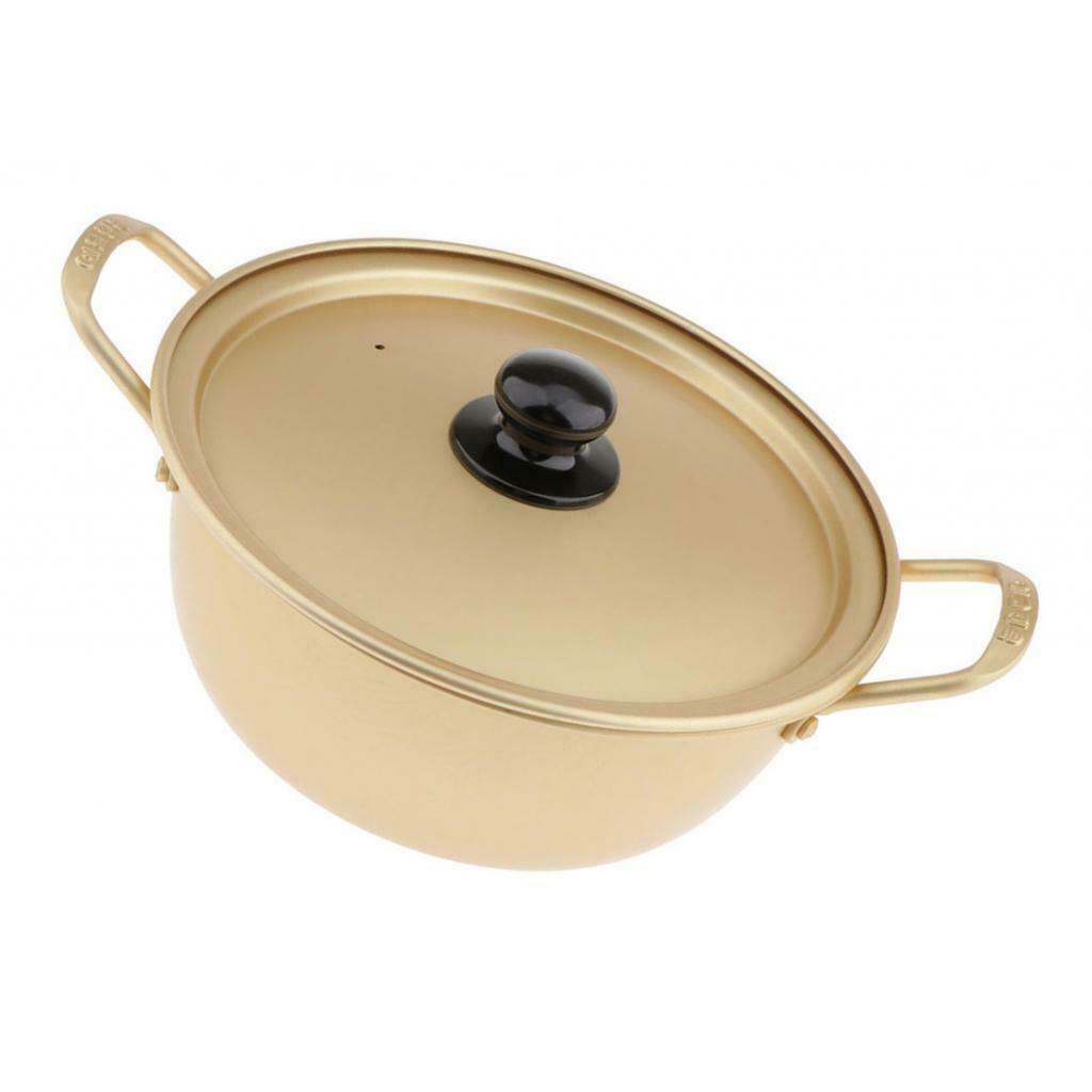 Aluminum Korean Instant Noodle Cooking Ramen Pot Soup Pots with Lid 16cm