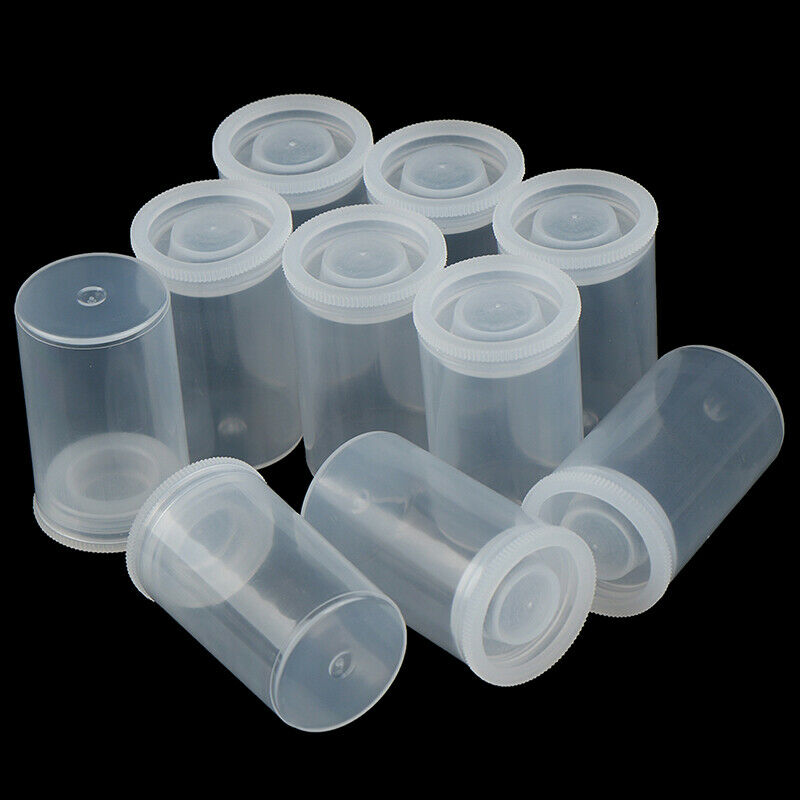 10Pcs Plastic Empty Bottle Roll Film Case Box Seal Fishing Bait Can Containe| Tt