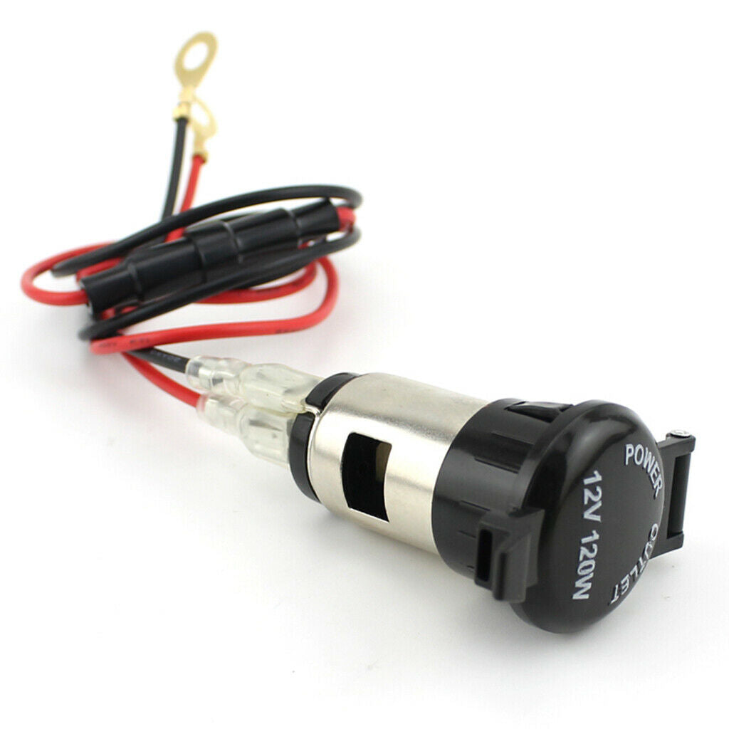 Waterproof Socket Adapter Charger 12V Power Supply Accessory Wire Fuse for Auto