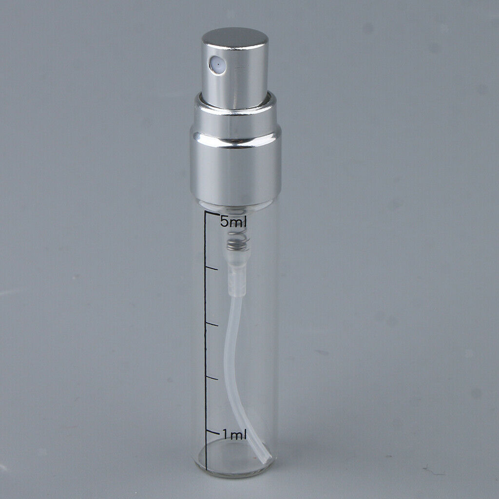 10 Pieces Portable Empty Aroma Bottle 5ml Glass Small Spray Jars Travel
