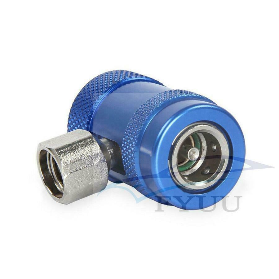 2X Car Replace A/C Air Conditioner Quick Coupler Connector Adapter for R1234YF