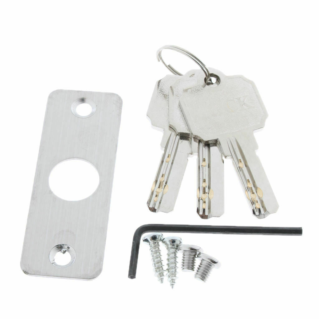 Blesiya Stainless Stee Single Glass Door Lock with 3Pcs Keys