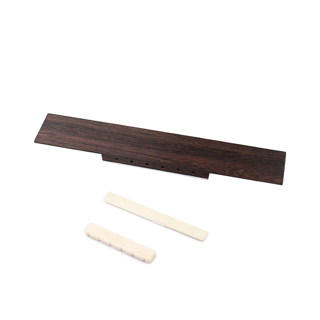 Rosewood Classic Guitar Bridge + Slotted Violin Parts
