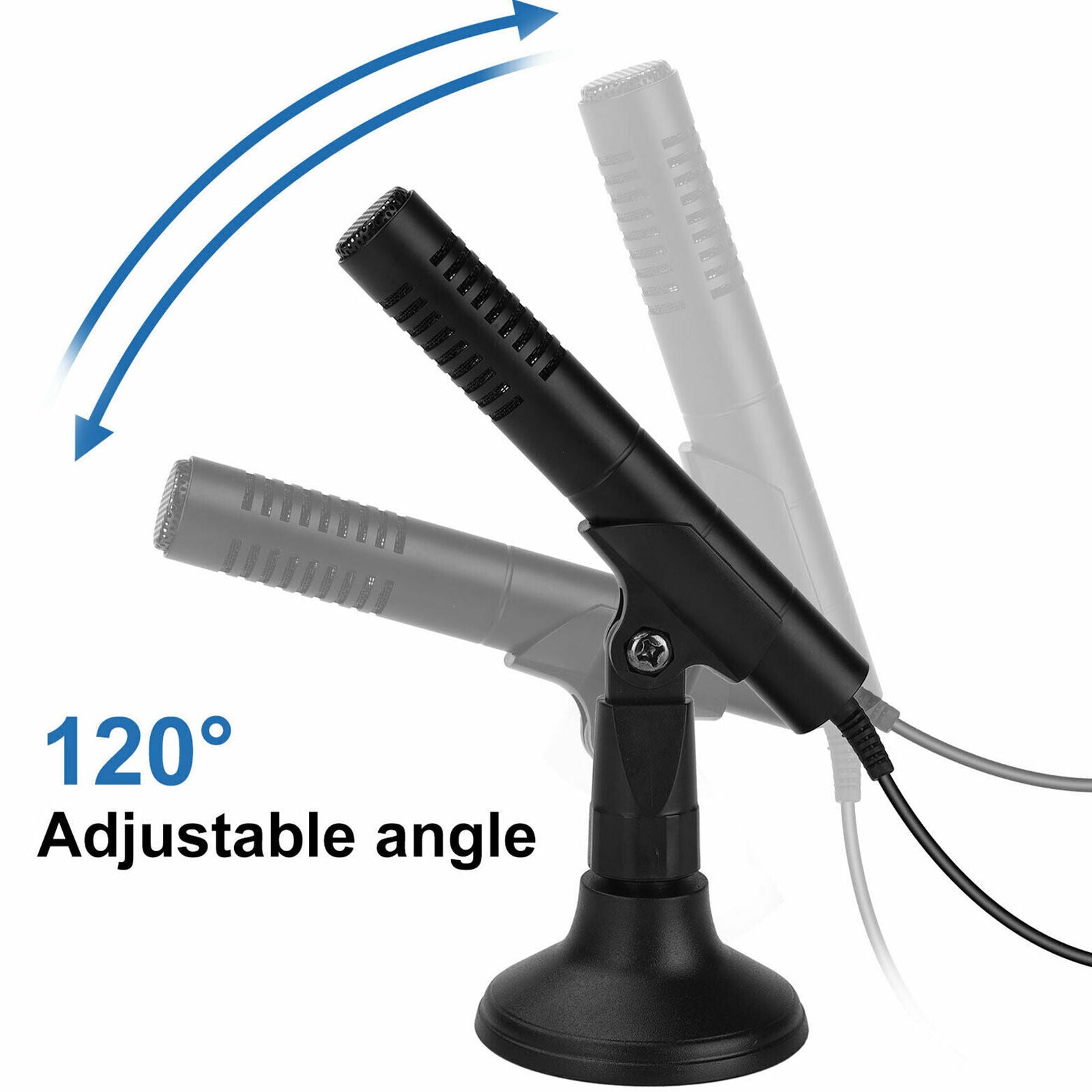 USB Condenser Microphone Recording Audio 3.5mm Mic for PC Computer Laptop Phone