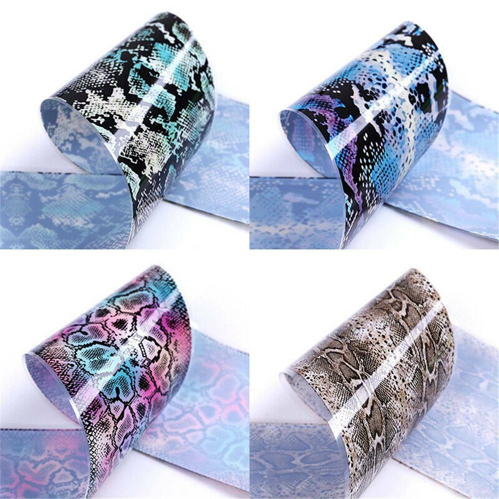 10 Sheets DIY Nail Foil Serpentine Nail Art Transfer Stickers Decals Nail Decors