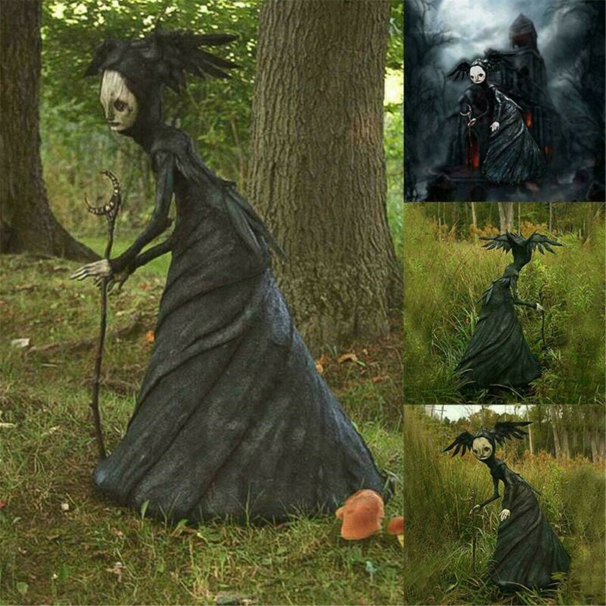 Halloween Light-Up Witches Ghost Outdoor Garden Decorations Horror Props Creepy