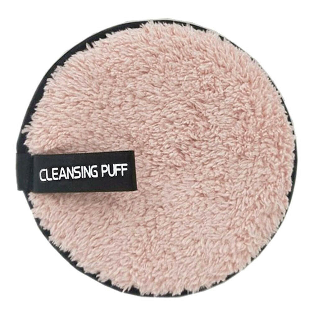 Microfiber Cloth Cotton Pads Sponge Makeup Remover Puff No pattern ( brown )