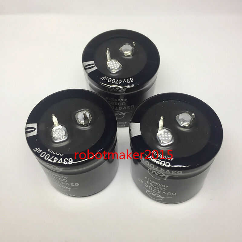 2 Pins 4700uf 4700mfd 63V 30*30 Electrolytic Capacitor CD293 High Temperature