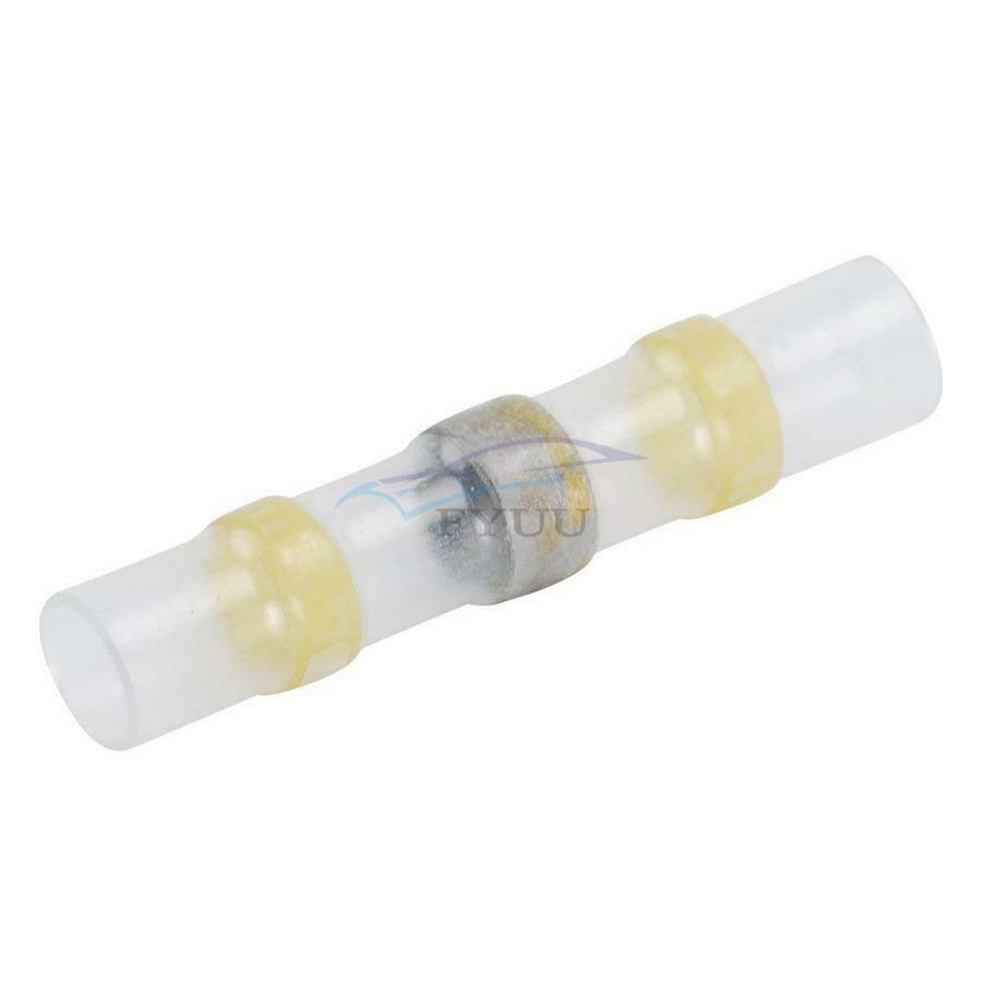 100× Tinned Copper Waterproof 12-10AW Automobile Shrink Tube Terminal Connectors