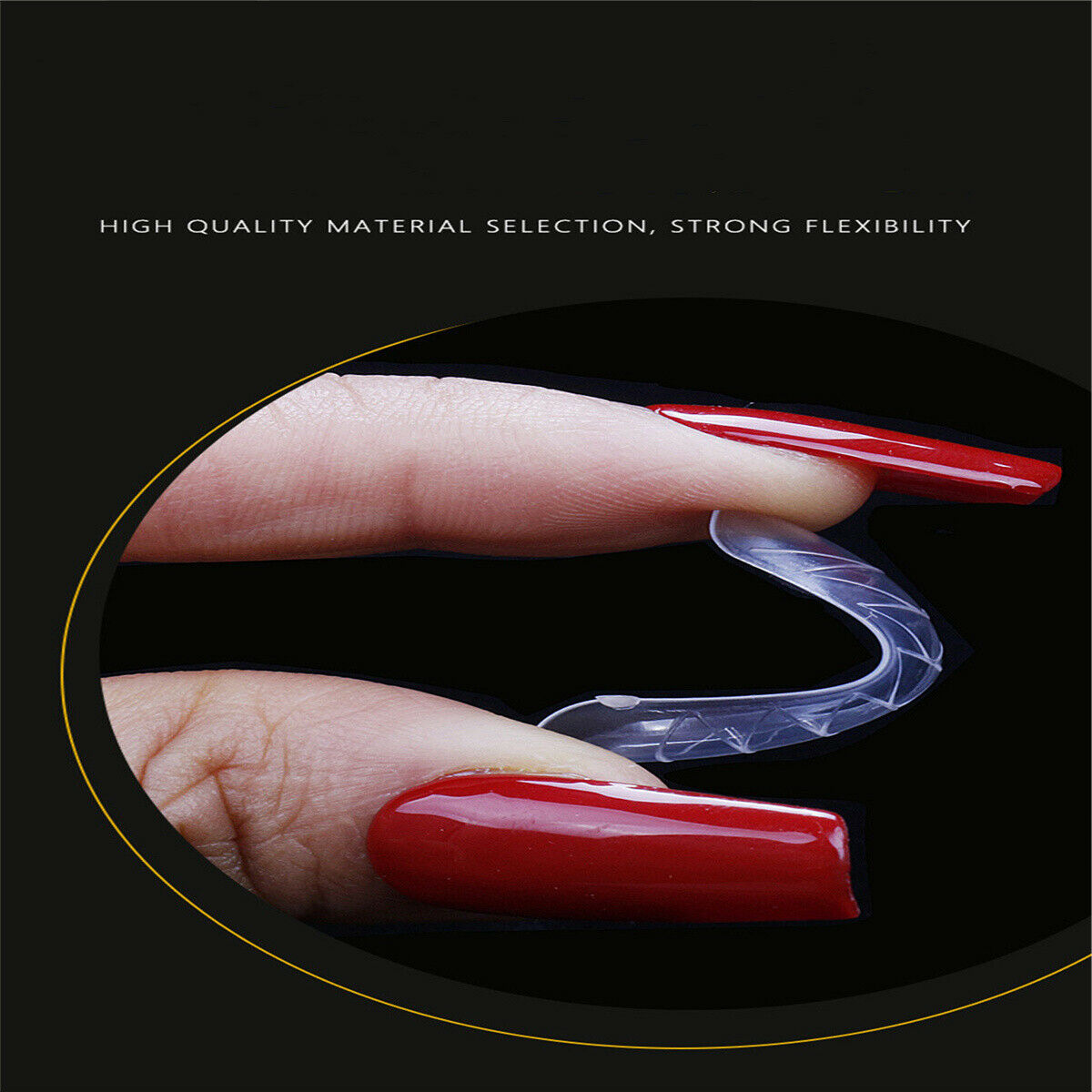120Pcs/Bag Clear Dual Forms Nail System Full Cover Quick Building Gel Mold Tips