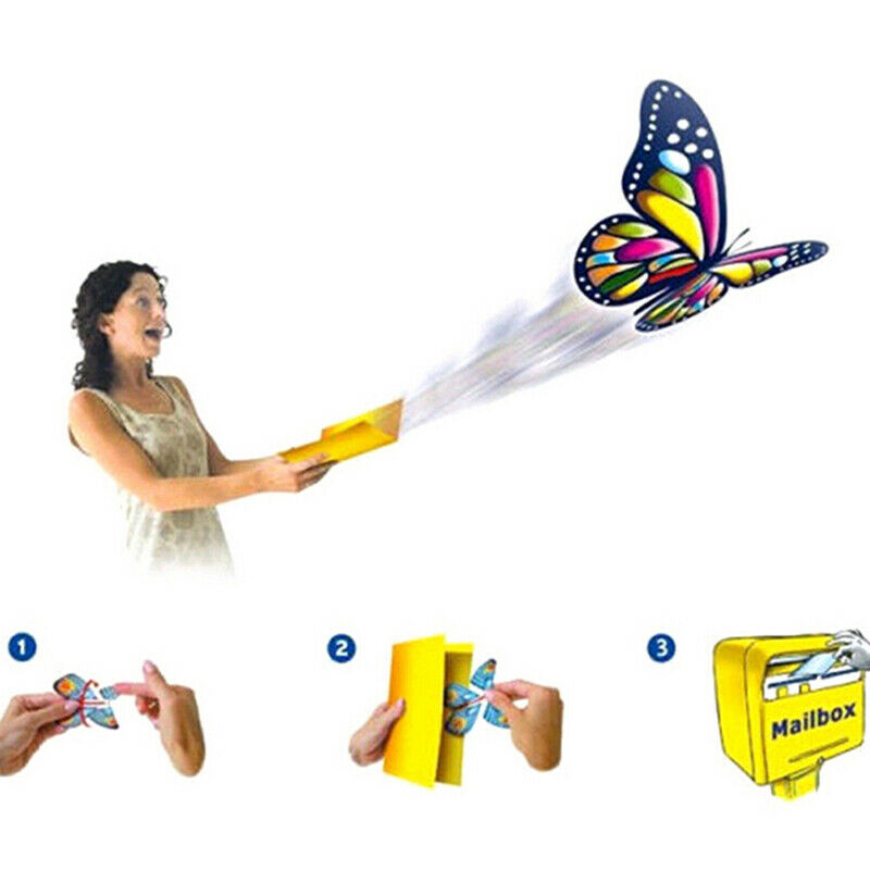1Pc Card magic flying out butterfly surprise magic props mystical trick t.l8