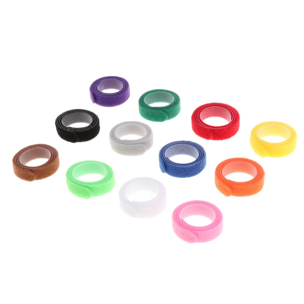 12 X Adjustable Newborn Puppy ID Collar Band Whelping Pet Kitten Reusable