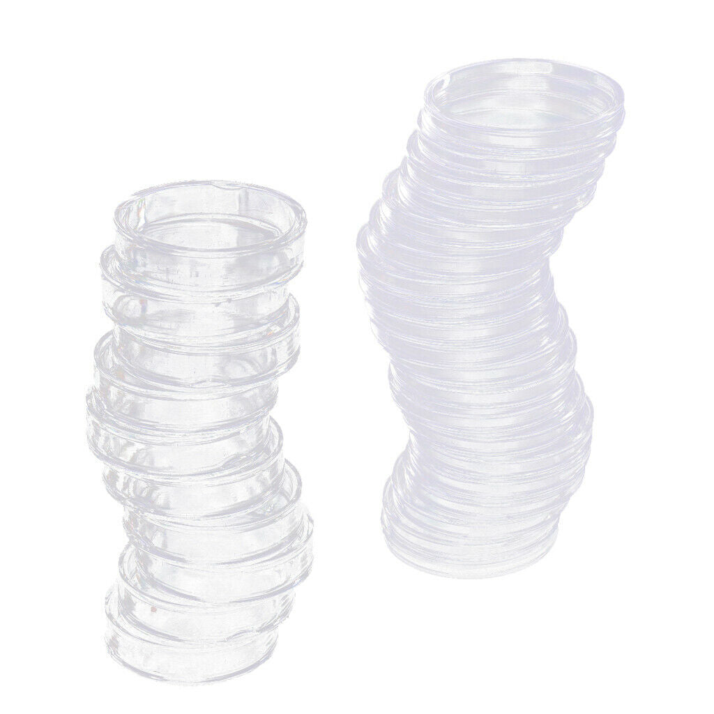 40Pcs Round Coin Capsules Protector Coins Case Container Holder 50/60mm