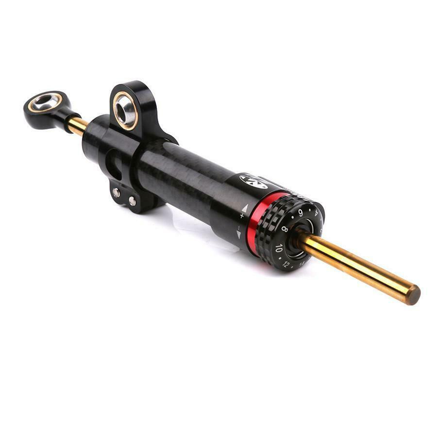 9.8'' Motorcycle Steering Damper Stabilizer Premium Carbon Fiber Universal