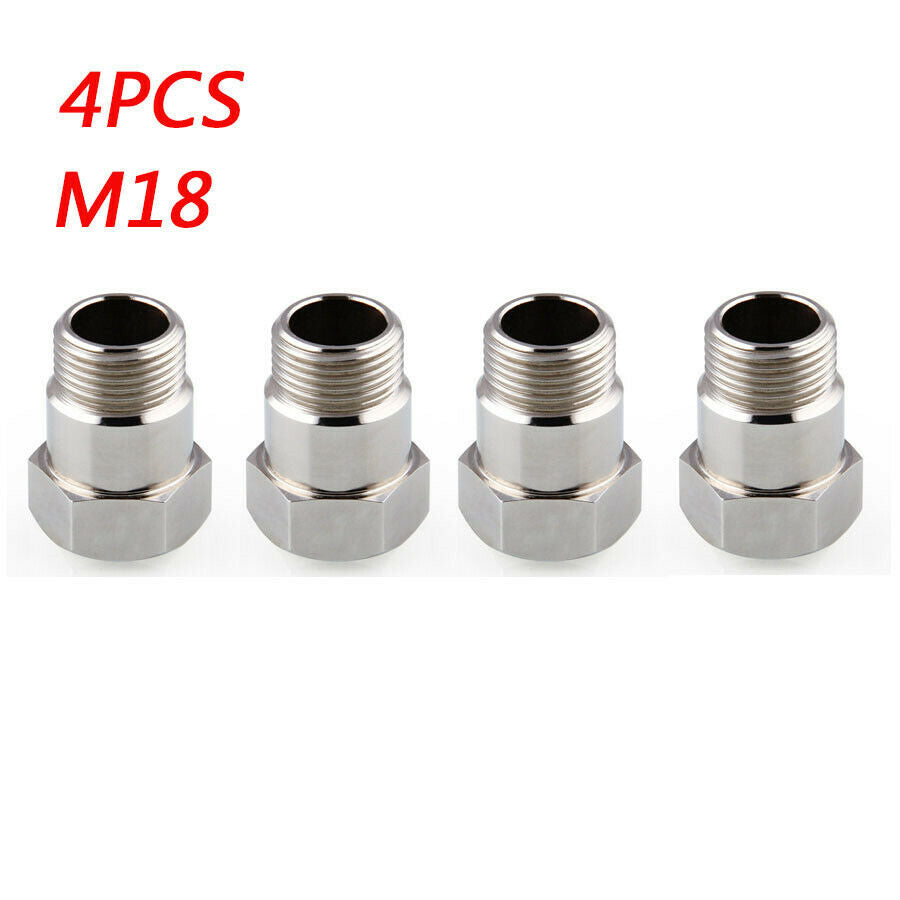 4PCS O2 oxygen sensor test pipe extension extender adapter spacer M18 02 Bung