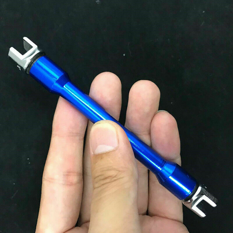 Blue CNC Motorcycle Spoke Wrench w/ 10 Hardened Tips 5.0-6.8 For Most Motorbikes