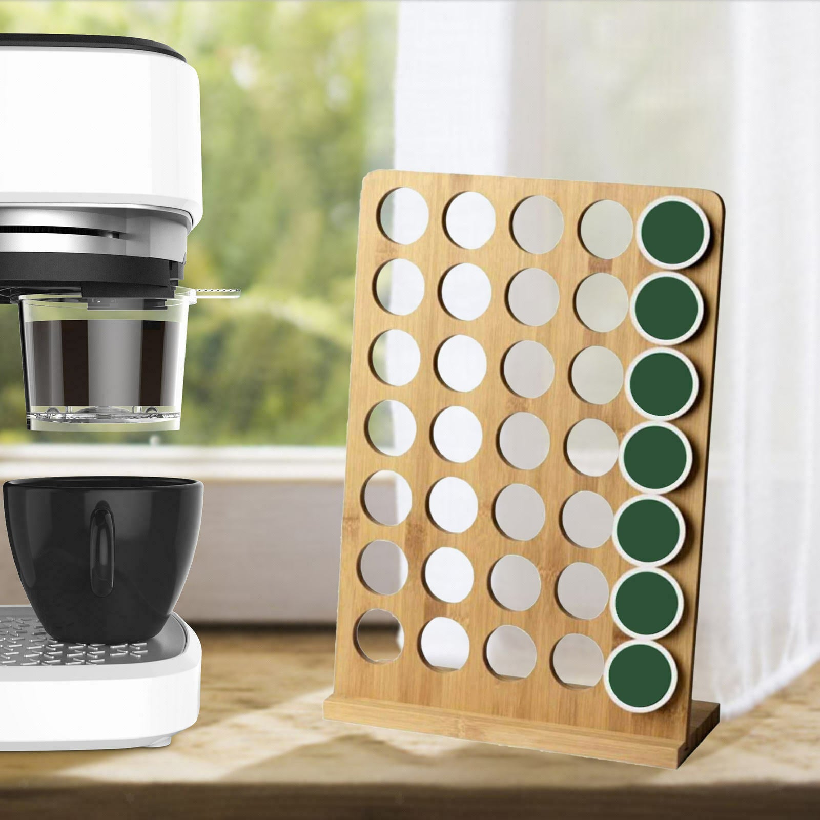 Coffee Pod Rack Capsule Storage Display 35 Capacity Organizer Rack Stand Coffee