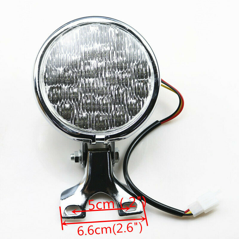 5" Black LED Motorcycle Steel Headlight Cruiser Chopper Cafe Racer Old School VT