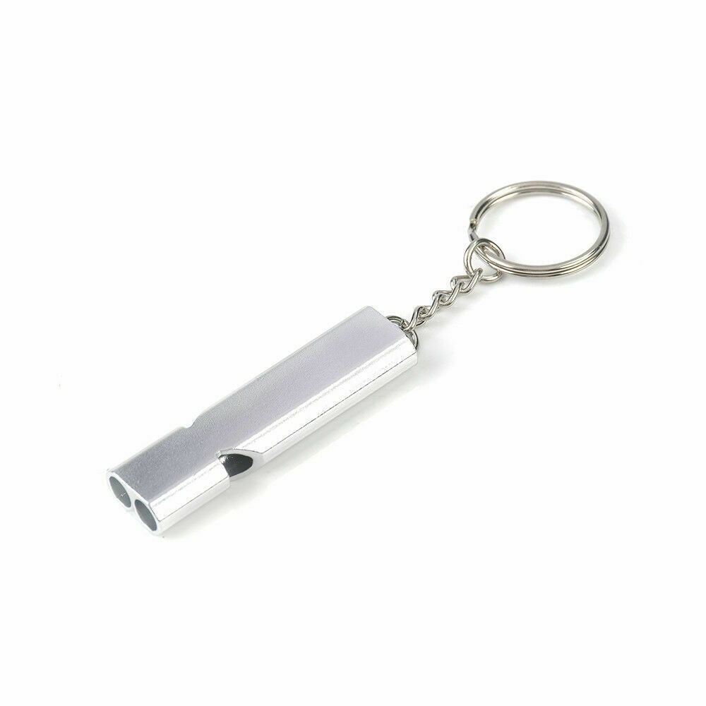 Alloy Aluminum Keychain SOS Emergency Survival Loud Whistle Camping Hiking Toolï¼