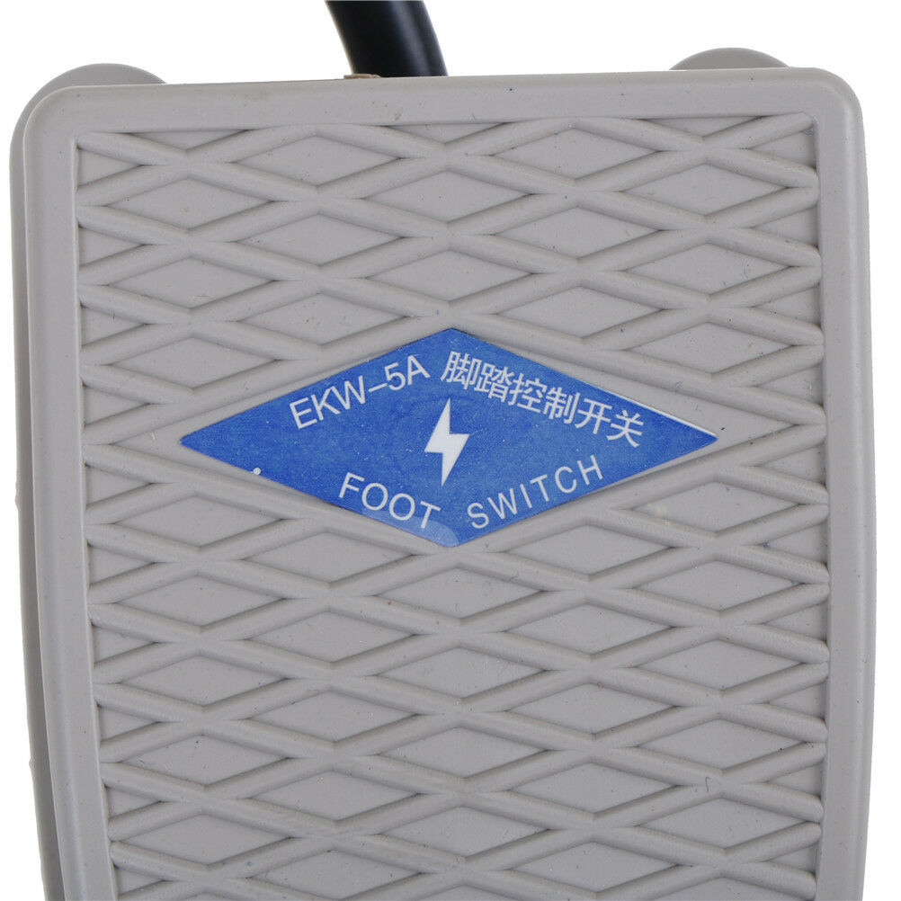 AC 220V 5A SPDT NO NC Metal Nonslip Momentary Power Treadle Foot Pedal Switch WF