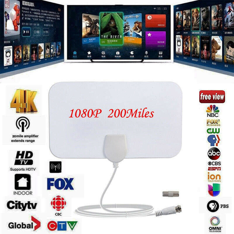 200 Mile Range HDTV 1080p Antenna TV Digital HD Skylink 4K Digital Indoor Antena