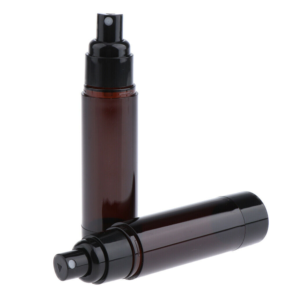 Airless Bottles Empty Refillable Lotions Serum Pump Bottles Coffee - Brown,