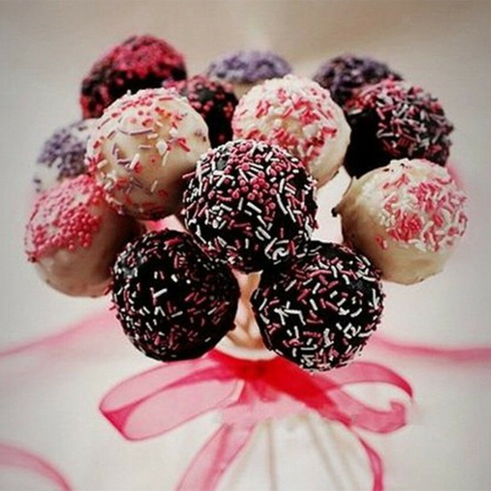 100 Paper Lollipop Sticks Chocolate Supplies Cake Pops Decor 10cm / 3.94"