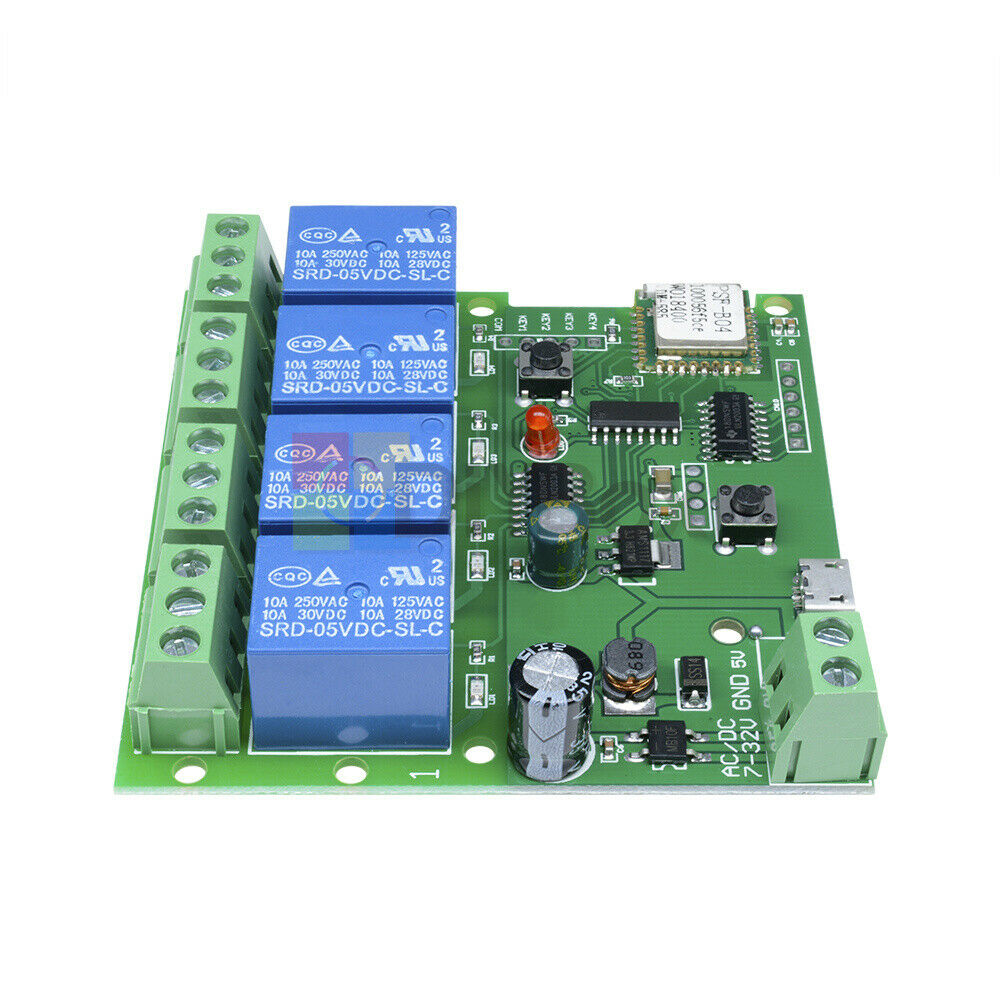 DC 5-32V 4 Channel WiFi Delay Relay Switch For IOS APP Remote Control Smart Home