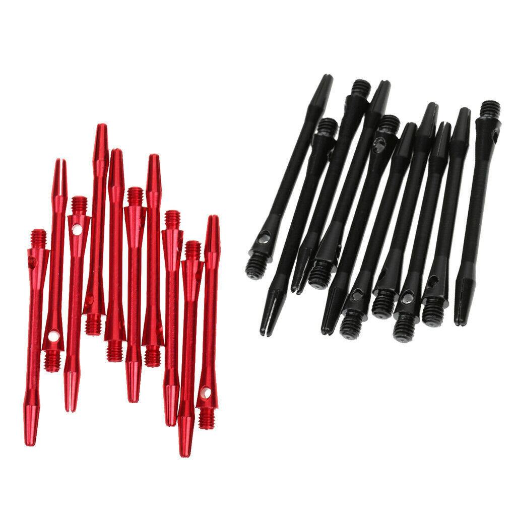 Pack Of 20 (Red And Black) 53mm 2BA Threaded Aluminum Alloy Re-Grooved  Shafts