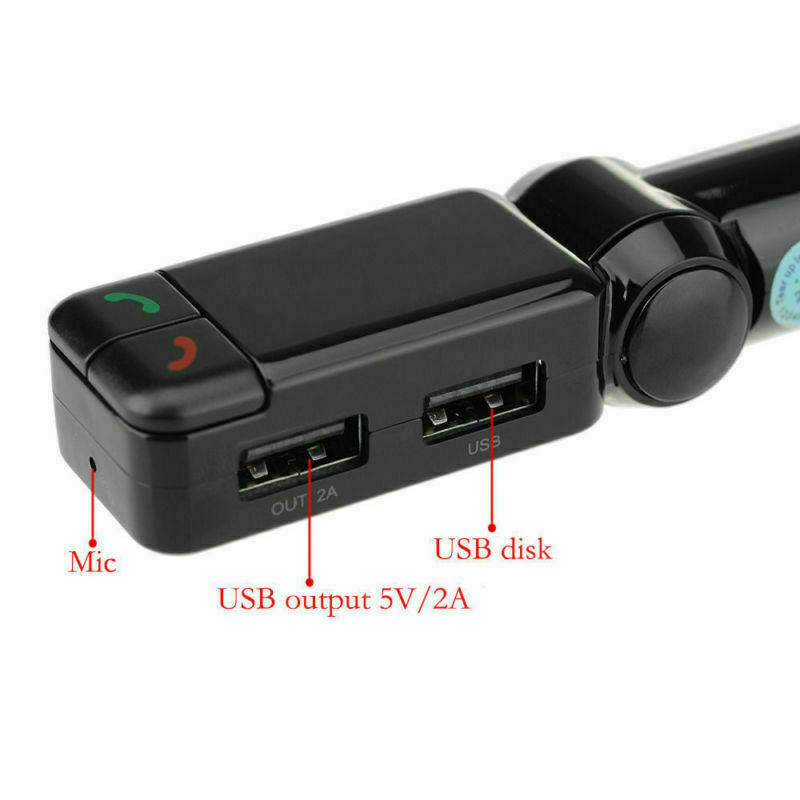 Mp3 Player Lcd Black Wireless Bluetooth Bluetooth Hands-Free Car Usb Charger Kit