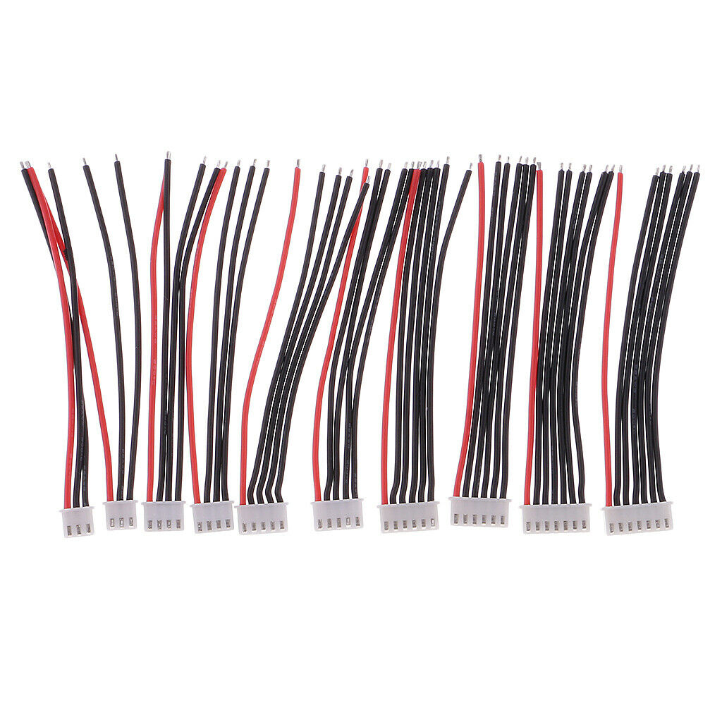 10pcs JST-XH Connector Adapter Plug 2-6S B6 Balance Charger Silicon Cable
