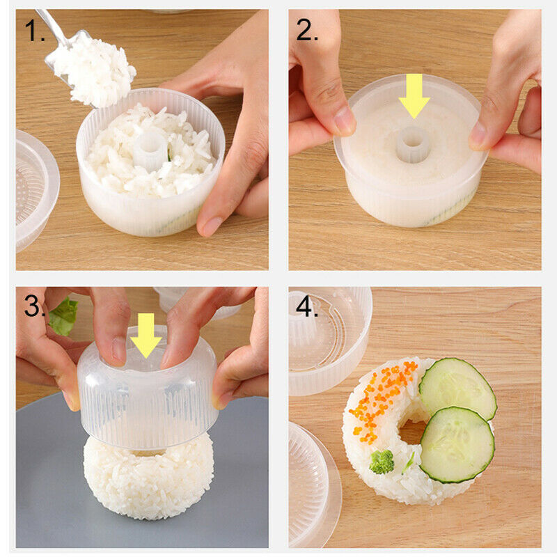 Donut Shape Form Plastic Non-Stick Sushi Maker DIY Easy Rice Ball Press Mold