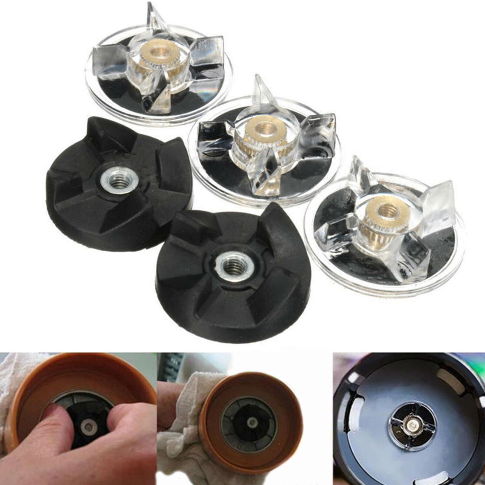 Replacement 3 Plastic Gear Base 2 Rubber Gear For Magic Bullet Spare Parts AU