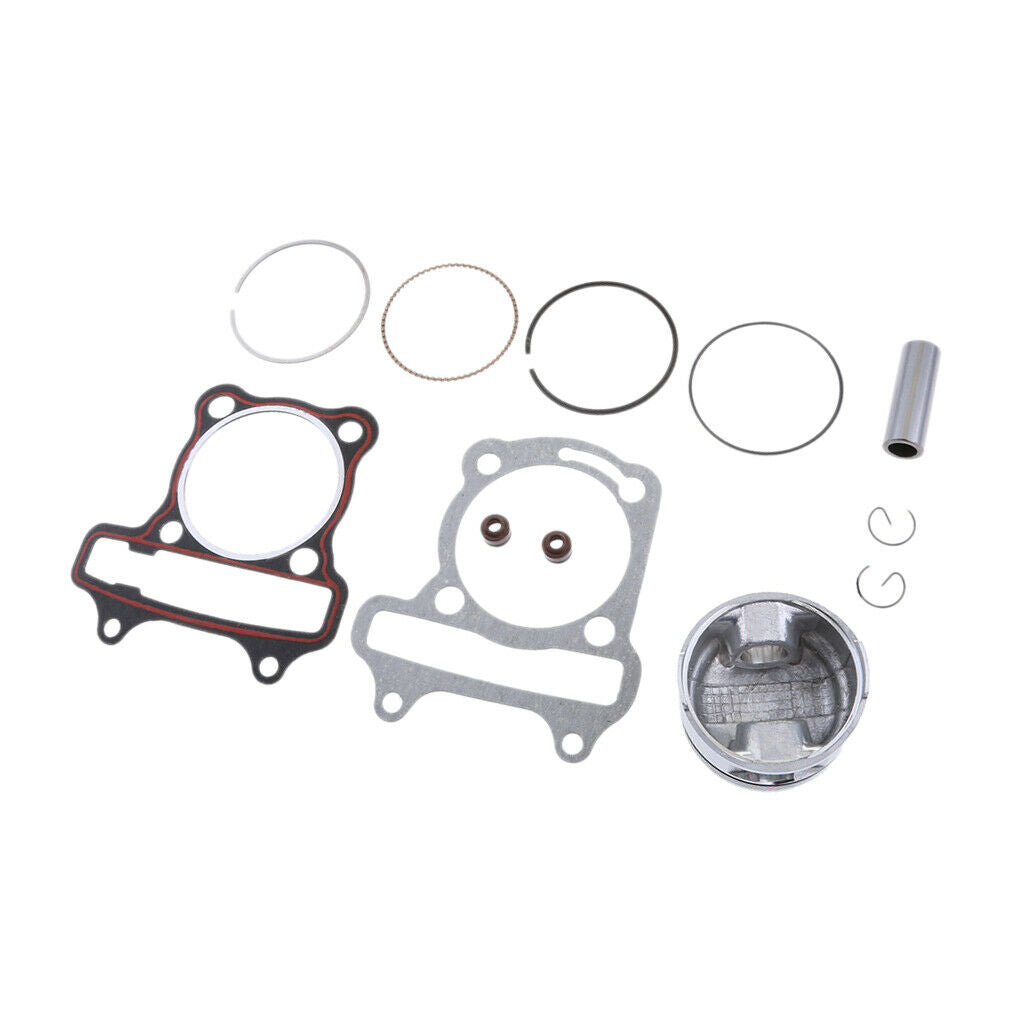 For 4 Stroke Motorcycle Scooter Complete Cylinder Piston Rings Pin Gaskets