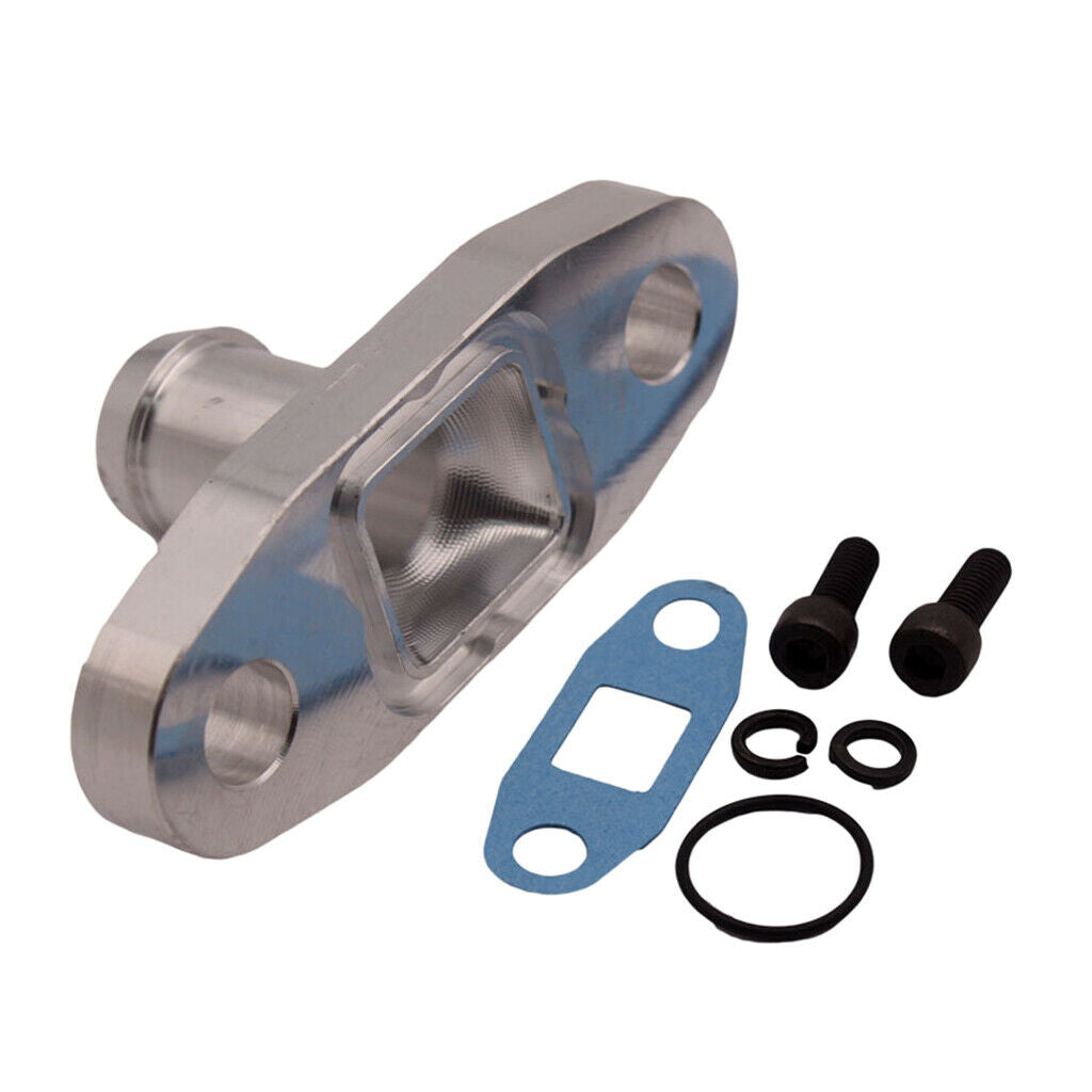 Billet Aluminum Oil Drain Flange Straight for Garrett T3 T4 T04B Adapter new