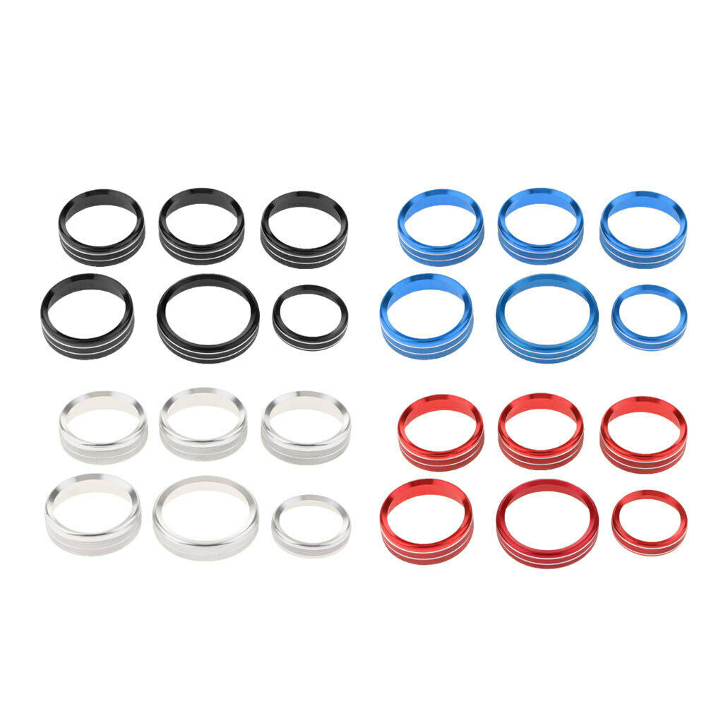 Car Interior Accessories Air Conditioner Audio Switch Decorative Ring Button