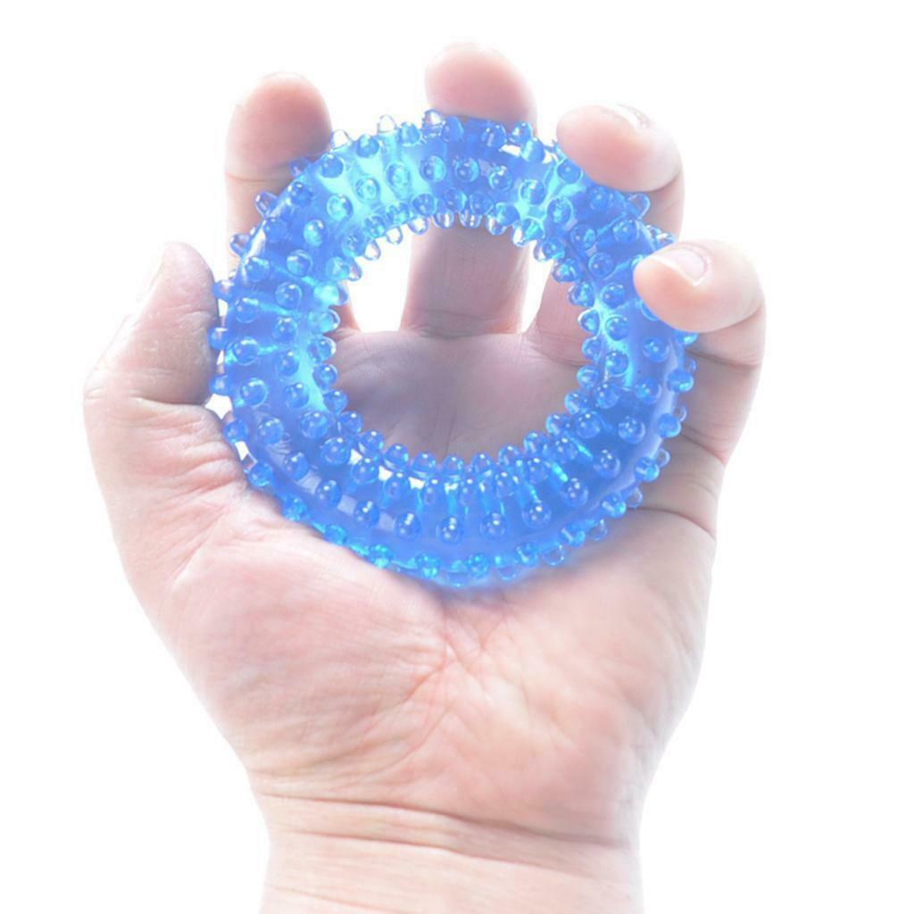 Hand Forearm Strengthener Gripper Rubber Ring Finger Exerciser Blue 40LB