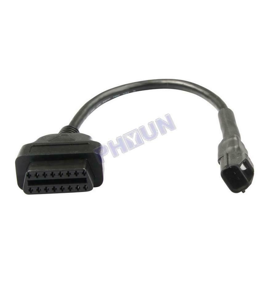 For KYMCO Motorbikes 3 Pin To 16 Pin Standard OBD Adapters OBD2 Diagnostic Cable