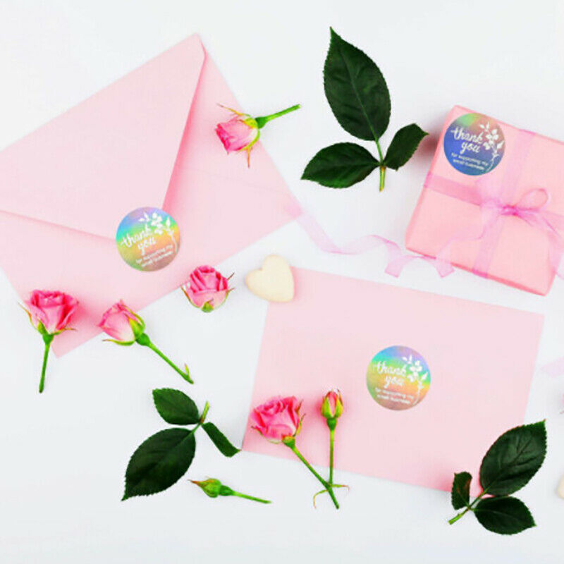500pcs Thank you Stickers Round Wedding Stickers for Party Favors Decorat.l8