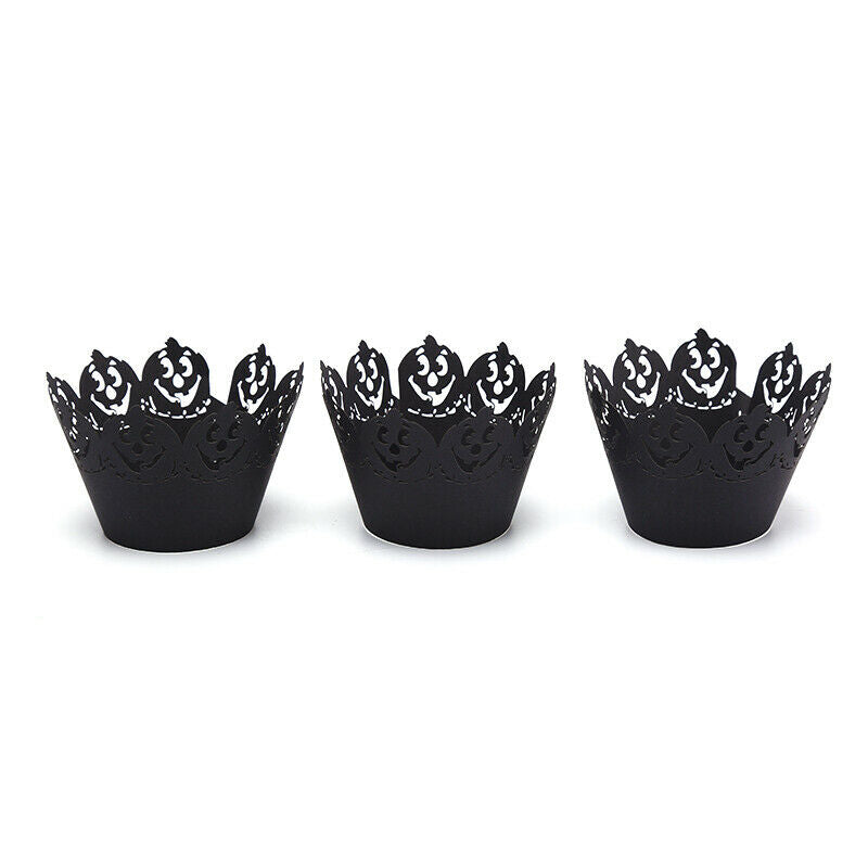12pcs Halloween Decorations Cupcake Wrappers Case Cake Decorating Hallowe.l8